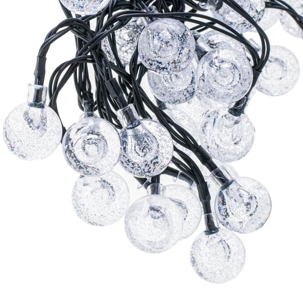 Solcelle lyskæde 7 m 50 LED koldhvid IP65 8 tilstande
