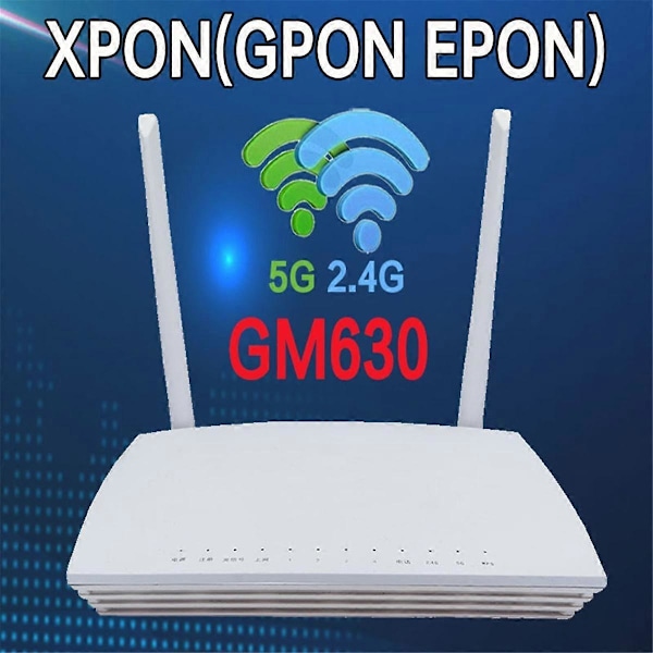 XPON Gpon EPON Onu til GM630 Dual Band 4GE WLAN+2.4g&5g WIFI EPON Optisk Netværksterminal EU Stik