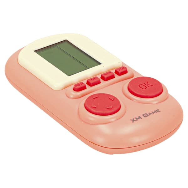 Mini arkadespil bærbar spillekonsol til børn 6+ pink, 2x AAA