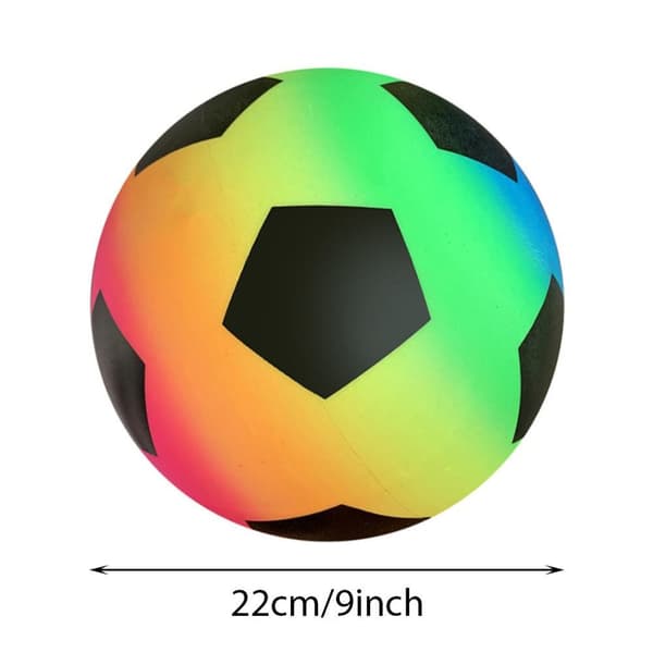 Regnbuefotball PVC Lekeball for barn - 9 tommer