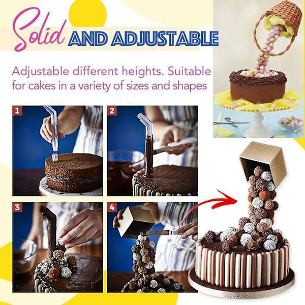 Kakan Häll Kit Anti Gravity Cake Stativ Återanvändbar DIY Dekorativ Kaka Kit Bakverktyg Skapa Unik