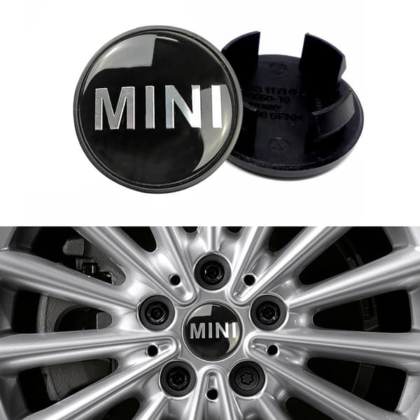 4-pakning - MINI Cooper Senterkopper / Hjulkapsel Emblem - Bil