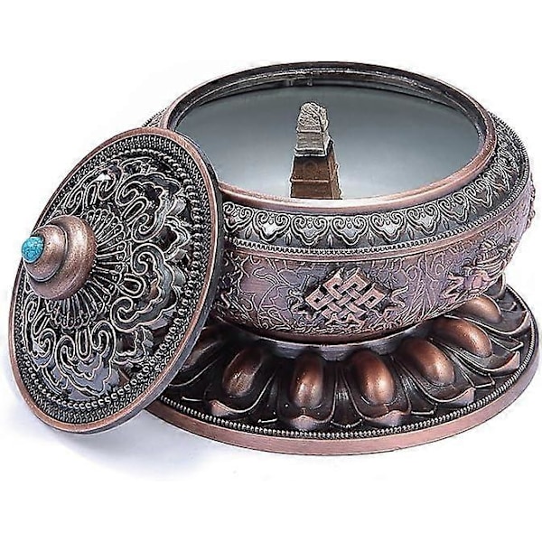 Røgelsespindholder Tibetansk Lotus Kobberlegering (Pind/Kegle/Spiral Røgelse)