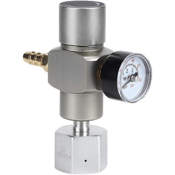 CO2 2-i-1-adapter Mini Soda CO2-gasregulator Manometer med 3/8\" till TR21.4-adapter för Sodastream