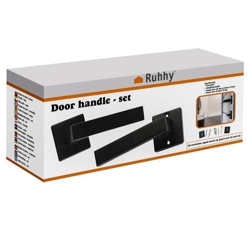 Door handle matte black, universal for interior door
