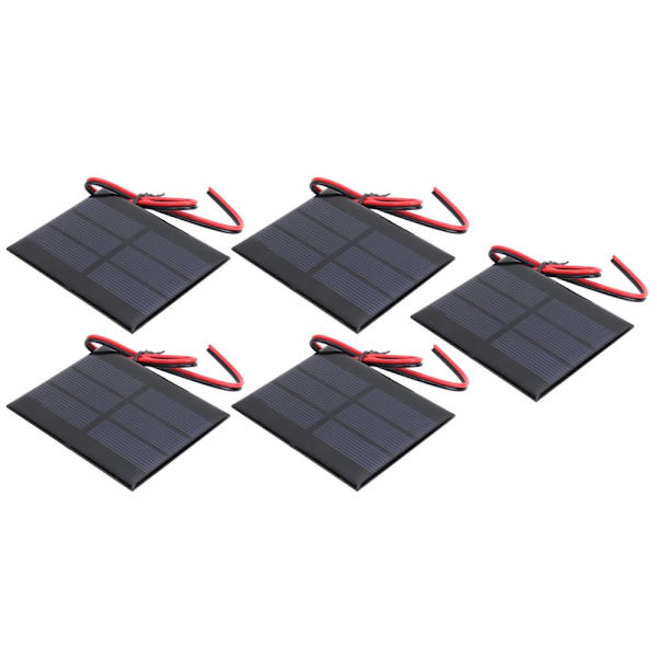 Mini Solar Panel - 5 pcs - 1.5V DC - 0.65W - 60 x 80 x 3 MM - with 30 cm cable