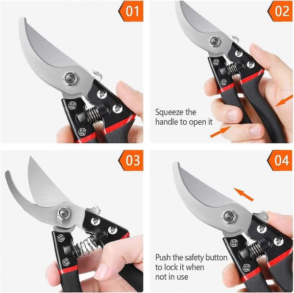 Hagegressklipper, Spring Professional Saksgressklipper 20mm, Sklisikkert PVC-håndtak