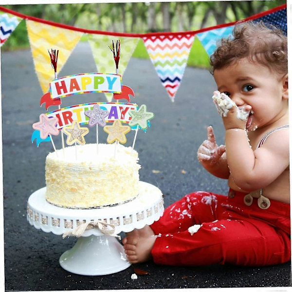 12 kpl Pieni Tähti Cupcake Topper Kakun Koriste Syntymäpäiväjuhliin, Hääkoriste, Hedelmäpiikit