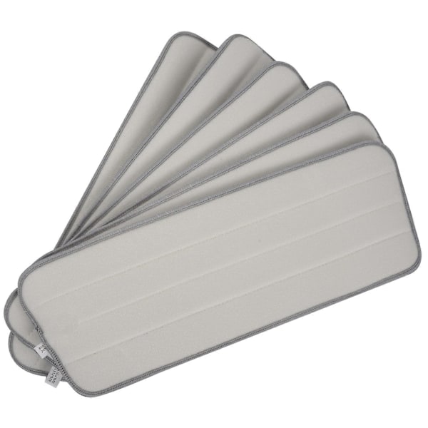 6-pack Moppdynor Våt Torr Mikrofiber Mopp Rengöringsdyna Mopp Refiller Ersättningshuvuden För De Flesta Spraymoppar