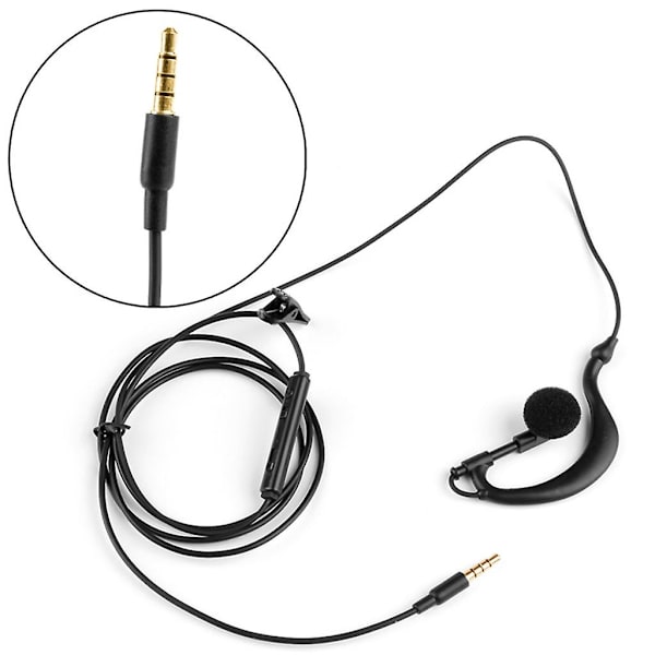 3,5 mm enkel in-ear mono-hörlur med mikrofon för telefon