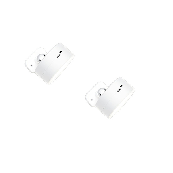 2-pack LED wall lamp with different light colors and remote control White