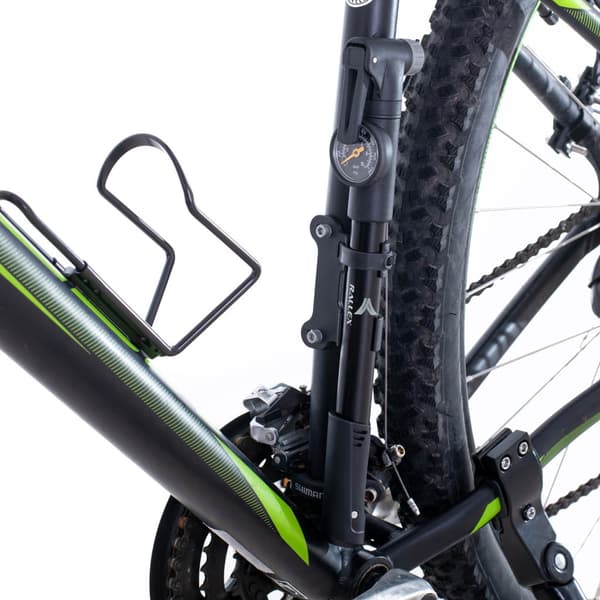 Cykelpumpe med manometer 32,5 cm med dyser til cykel