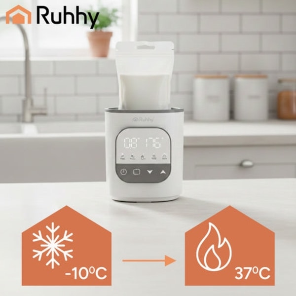 Bottle Warmer 5-in-1 with Sterilization & Defrost, Touch, White