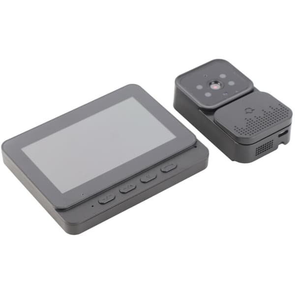 Trådløst dørkamera med 4,3-tommers IPS-skjerm, 2,4G-batteri, smart HD-syn, nattsyn, videointercom og visuelt intercom