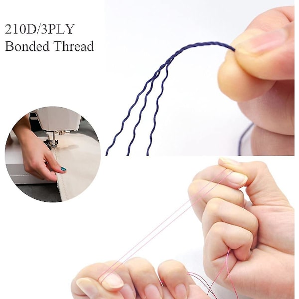 Polyestertråd Högpresterande Bonded UV-resistent Utomhustråd #69 T70 Storlek 210d/3ply För Marin Klädsel, Läder, Sömnadshandverk, 3000 Yards Pack Av