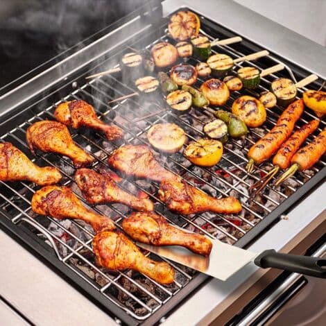 Grillspatler, Sæt med Spatler i Rustfrit Stål, Professionelt BBQ-tilbehørssæt til Teppanyaki