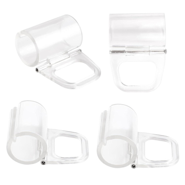 4 st Trådlösa Rullgardins Skuggor Transparent Handtag Drag Passar 20mm Stång för Rullgardiner Fönstergardiner