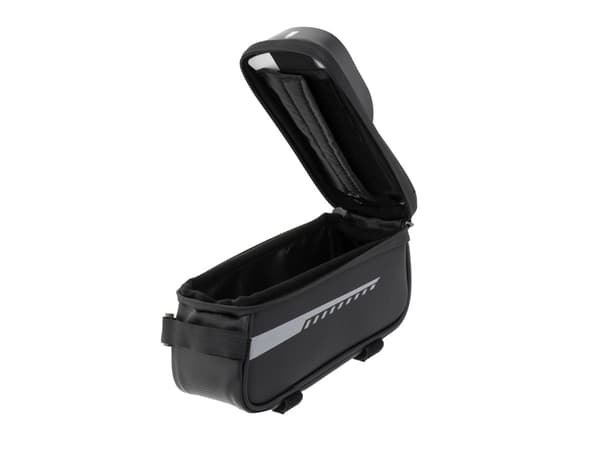 Waterproof bicycle bag with phone holder for frame/handlebar universal