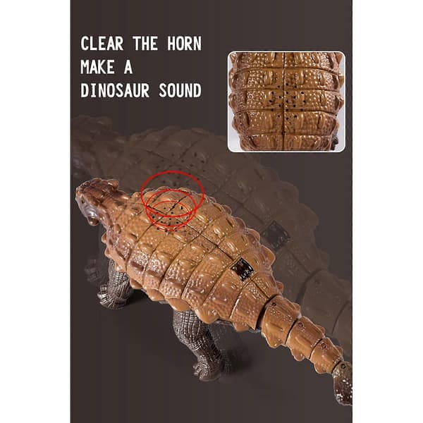 Fjernkontroll Leker Dinosaur Elektrisk Simulering Ankylosaurus Ryggleke For Barn