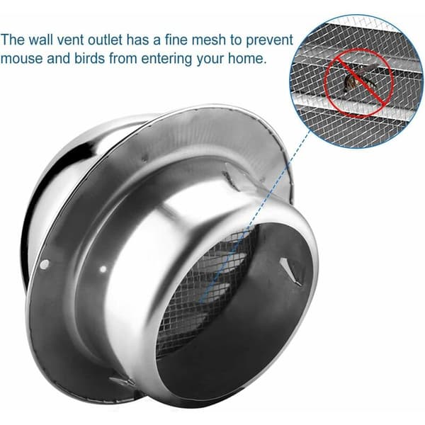 Ventilasjonsdeksel med rist i rustfritt stål