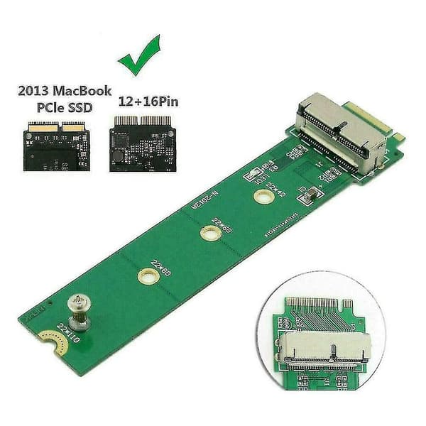 12+16 Pins SSD til M.2 NGFF PCI-e Adapter Konverter til Macbook Pro Air