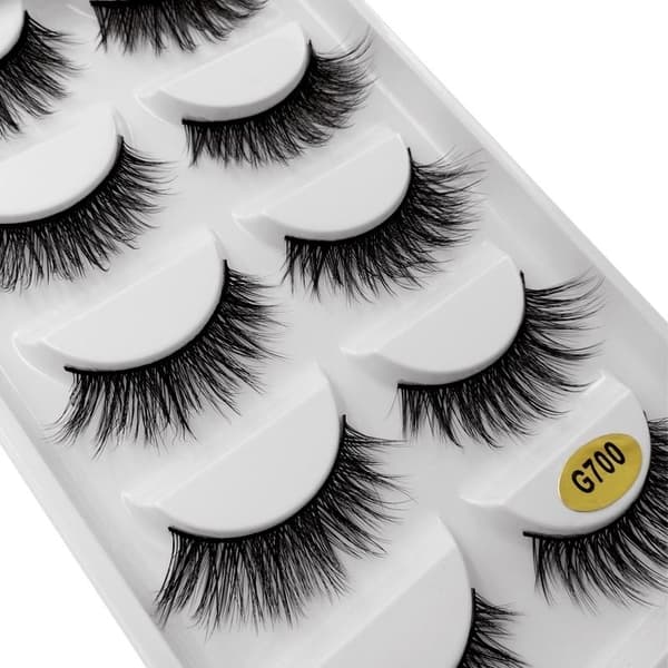 5 par 3D Faux Mink -tekoripset - G700