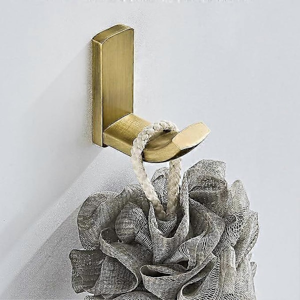 Håndklædekrog til hjemmet, badekåbekroge, messing badeværelsesknager, multifunktionel vægmonteret krog, børstet bronze