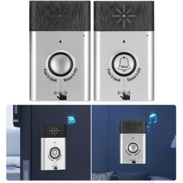 Trådlös Intercom Hem Säkerhet Dörrklocka Tvåvägs Samtal Hem Dörrklockor Intercom Kit Dörrklocka Trådlös Intercom
