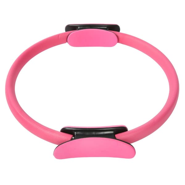 Pink Yoga Ring: Exercise Ring with Dual Handles for Home Workouts