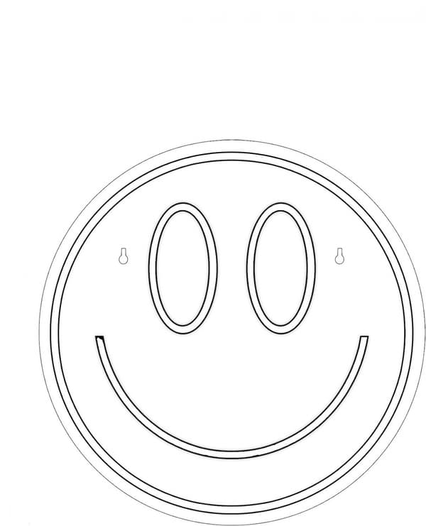 Smile Face Neonskylt LED Neonljus Väggdekor Smiley Face Ljusskyltar USB-driven Neonskylt för Sovrum Barnrum (gul)
