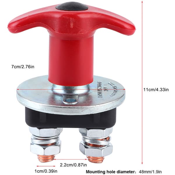 150A/250A Power Kill Switch Batteri Isolator Afbryder Universal Afbryder til 12V 24V Bil Brandbil