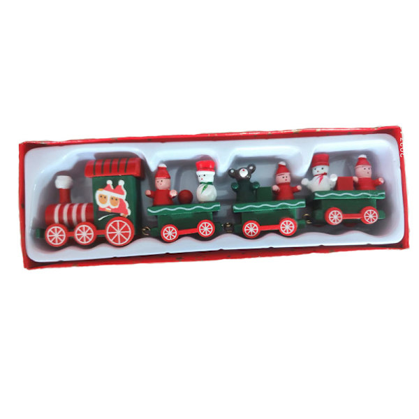 Julekalender Juletræstog Mini Træ Tog Dekorationer Mini Tog Skab Bord Dekorationer -JF250-G