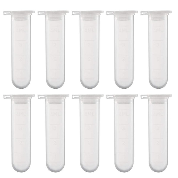 50 stk. 5 ml Centrifugeglas til Videnskabeligt Laboratorium Test Snap Låg Eksperimentglas