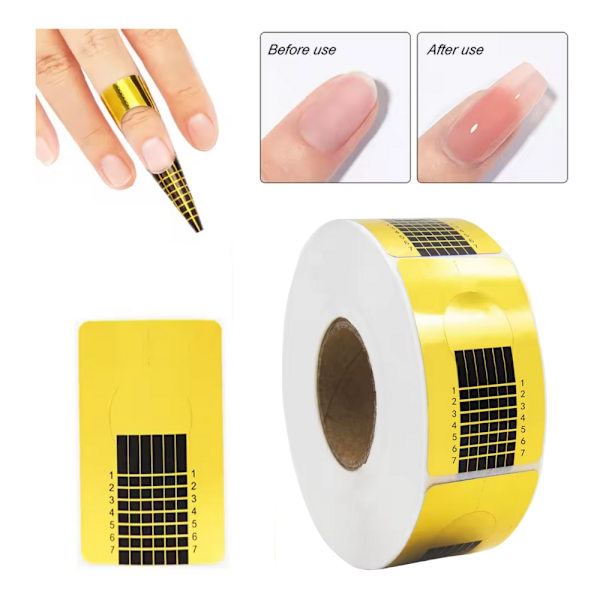 Nail Forms 500-pack - Nail Extension & Shaping - Nail Forms on a Roll