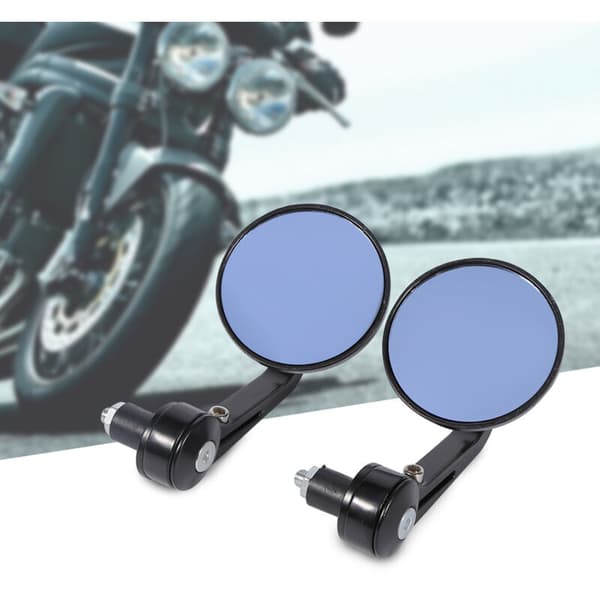 7/8\" Universella runda motorcykelbackspeglar för styre, krom
