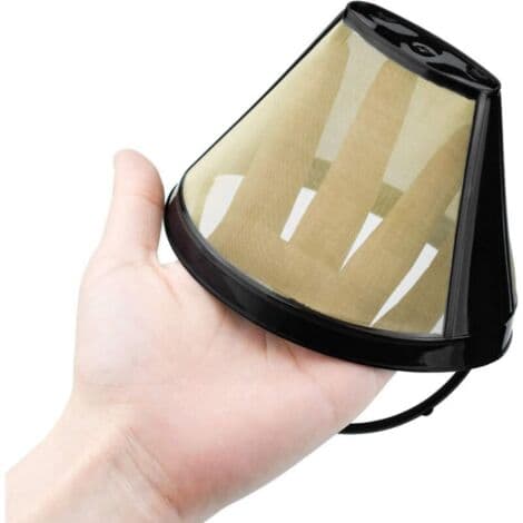 Genanvendeligt kaffefilter, permanent filter til kaffemaskine til manuel kaffebrygning, 2 stk.
