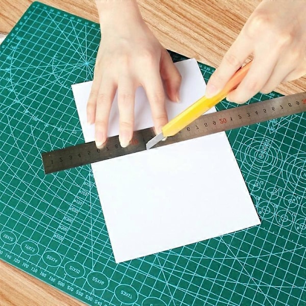 A3 Skjærematte - 3-lags PVC Selvhelbredende Skjærebrett, Dobbeltsidig Håndverksmatte Skjærebrett, Perfekt for Søm, Lappematte, DIY, Imperial/Metrisk