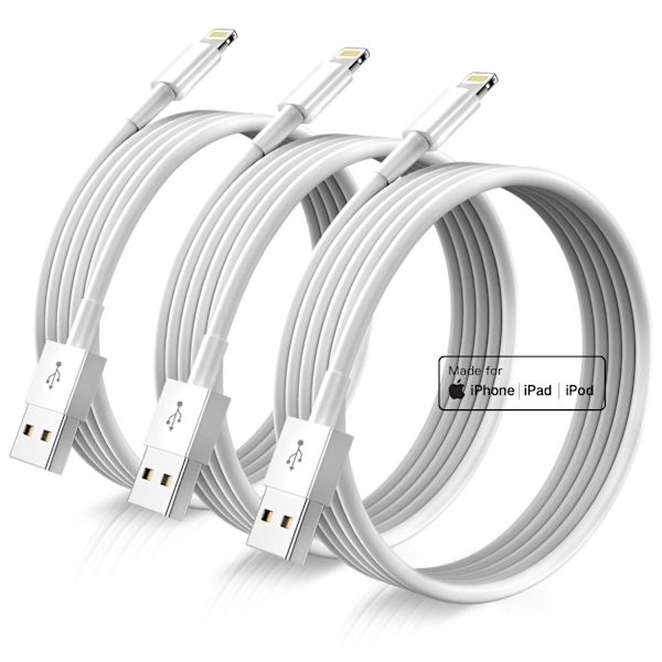 3X Lightning USB-kabel til Apple (2 meter)