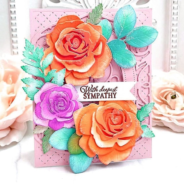 Lager av blomblad Metall Stansning Dies Stenciler För Diy Nytt. Scrapbooking