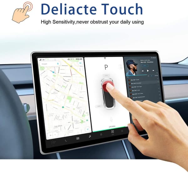 Tempered Glass Screen Protector Compatible with Tesla Model 3/Y