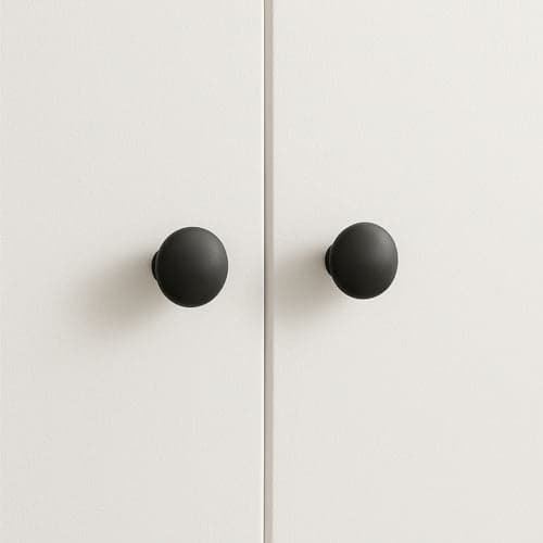 Furniture Knobs Matte Black 10-pack 3x2.6 cm incl. screws