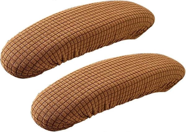 1 Par Kontorstol Polyester Armlenebeskyttere (Lys Kaffe)