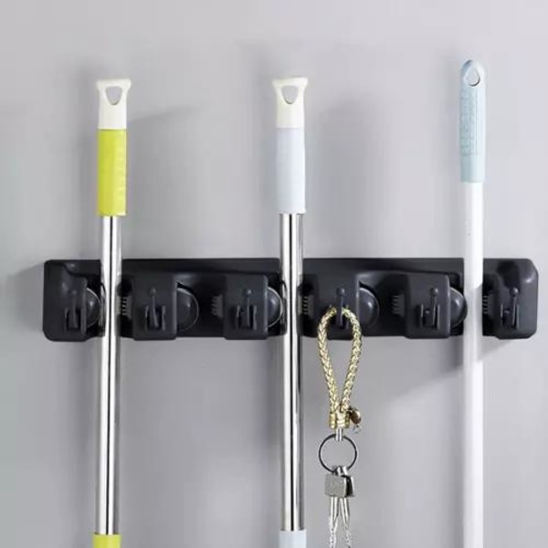 Hanger for Brushes, Sticks, Tools - 5 Slots + Hooks