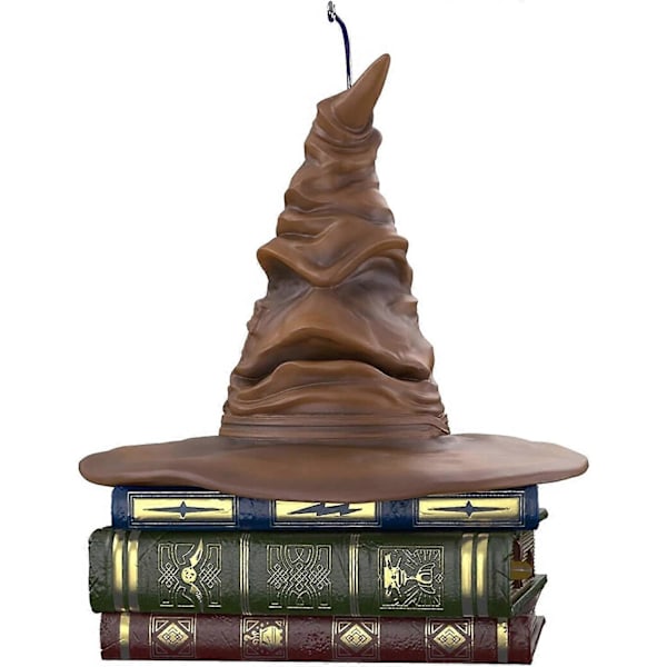 PIAO Harry Potter Sorteringshatt Ornament med Ljud och Rörelse, Harry Potter Sorteringshatt Talande Ornament Julgranshänge Dekorationer