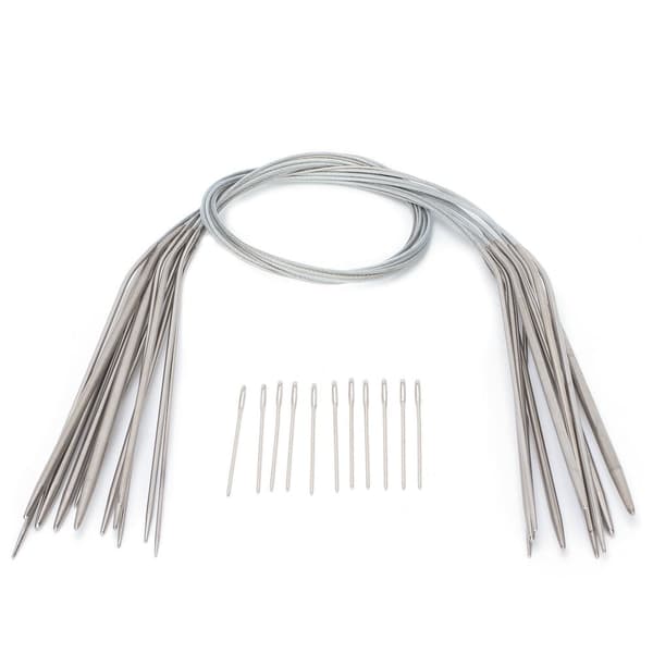 Stainless Steel Circular Knitting Needles - Various Sizes (120 cm)