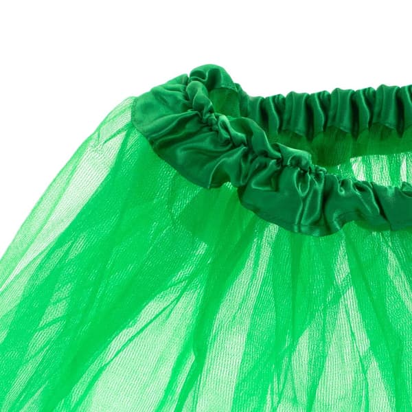 Tylskørt tutu barn grøn 3-lag med elastisk talje 29 cm