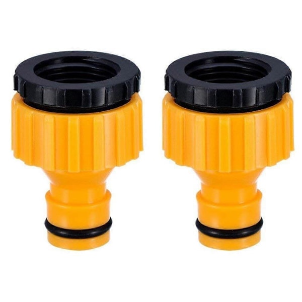 Haneadapter 2-pak, Plastik 3/4'' og 1/2'', BSP 2 i 1 Skrue-i Vandingshane Tud Flow, Hane Konnektor Gevind