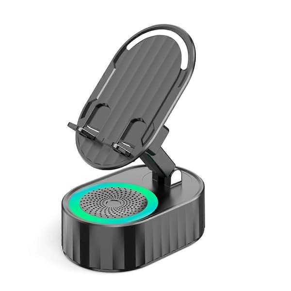 Puhelinpidike Induktiivinen Bluetooth-kaiutinpidike Musta