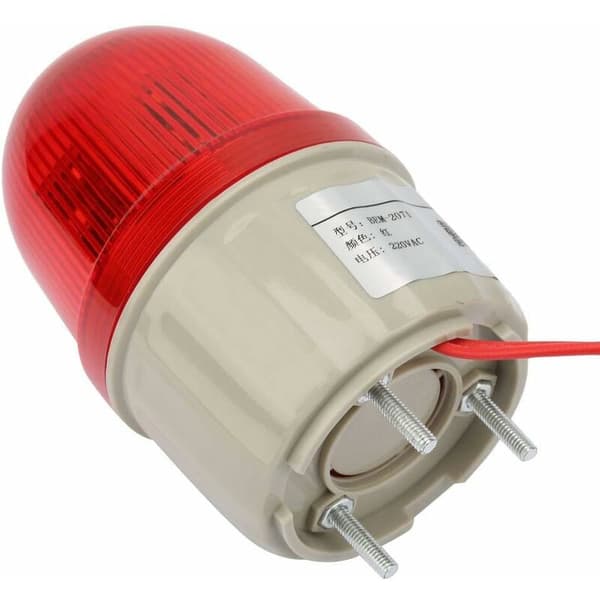 LED Strobe Signallys 220V AC/3W, LED Blinkende Forlygte Advarselslampe, Boltemontering, 75mm Diameter