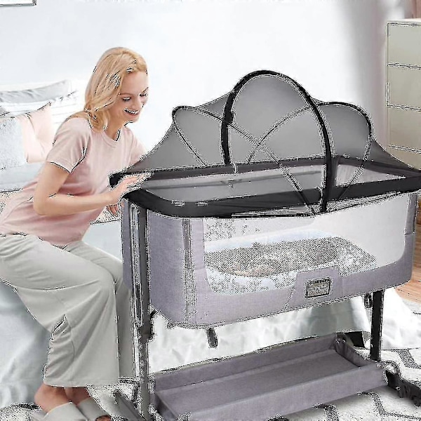 Myggenet til Bassinet - Beskyttelse mod Myg, Katter og Insekter (Sort) Dpn